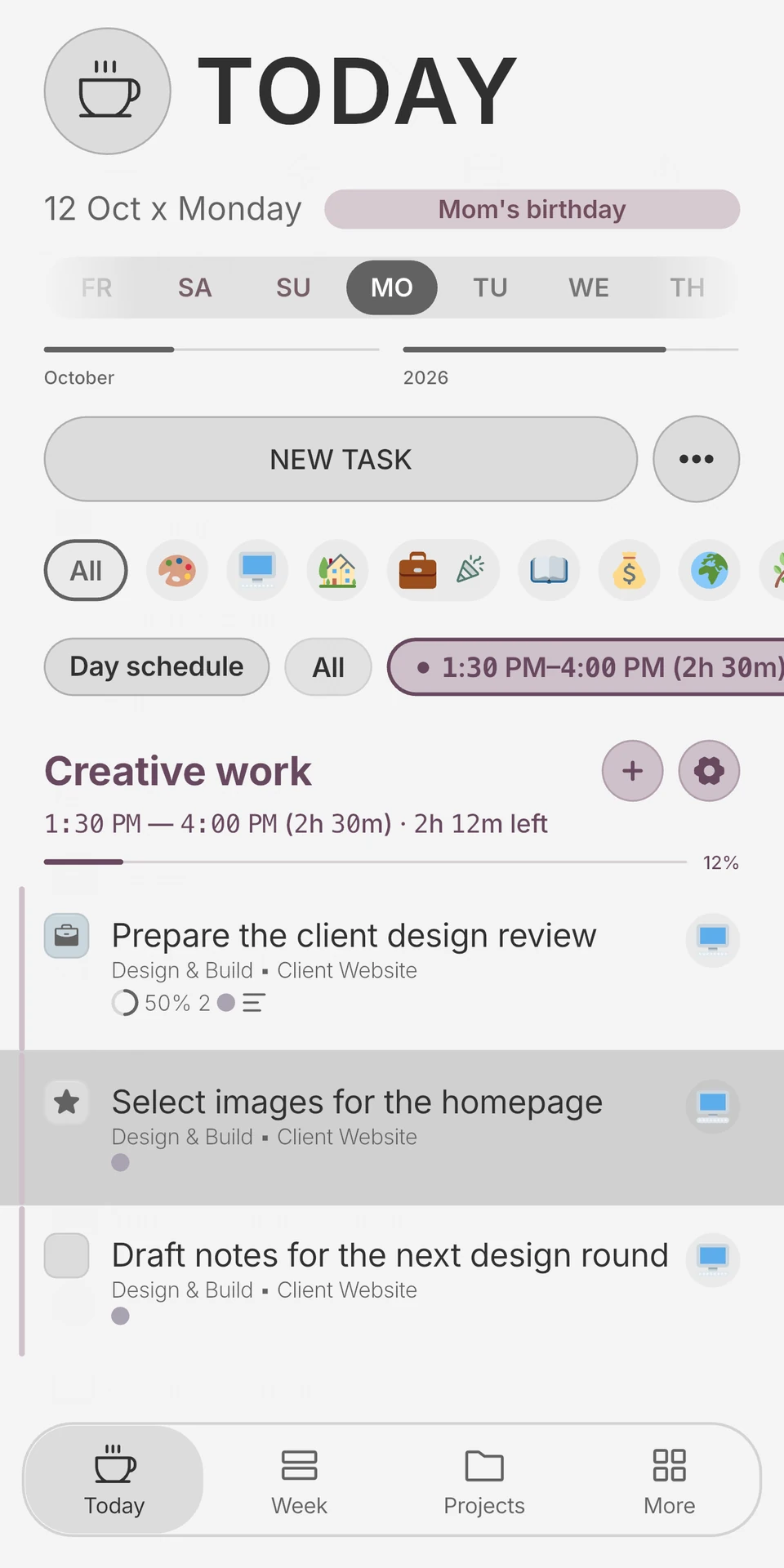 Project Today — Cemento theme