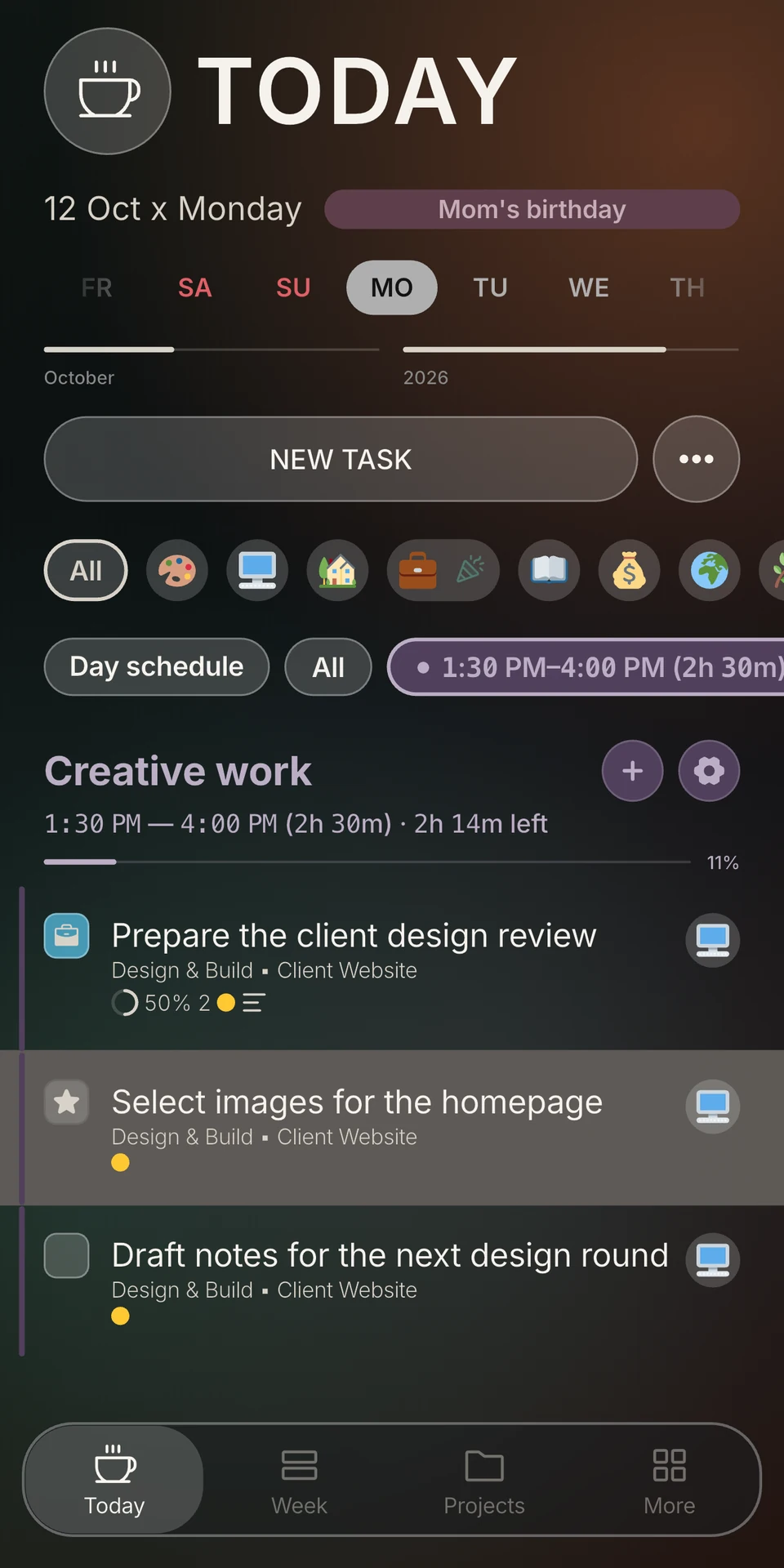 Project Today — Luxury theme