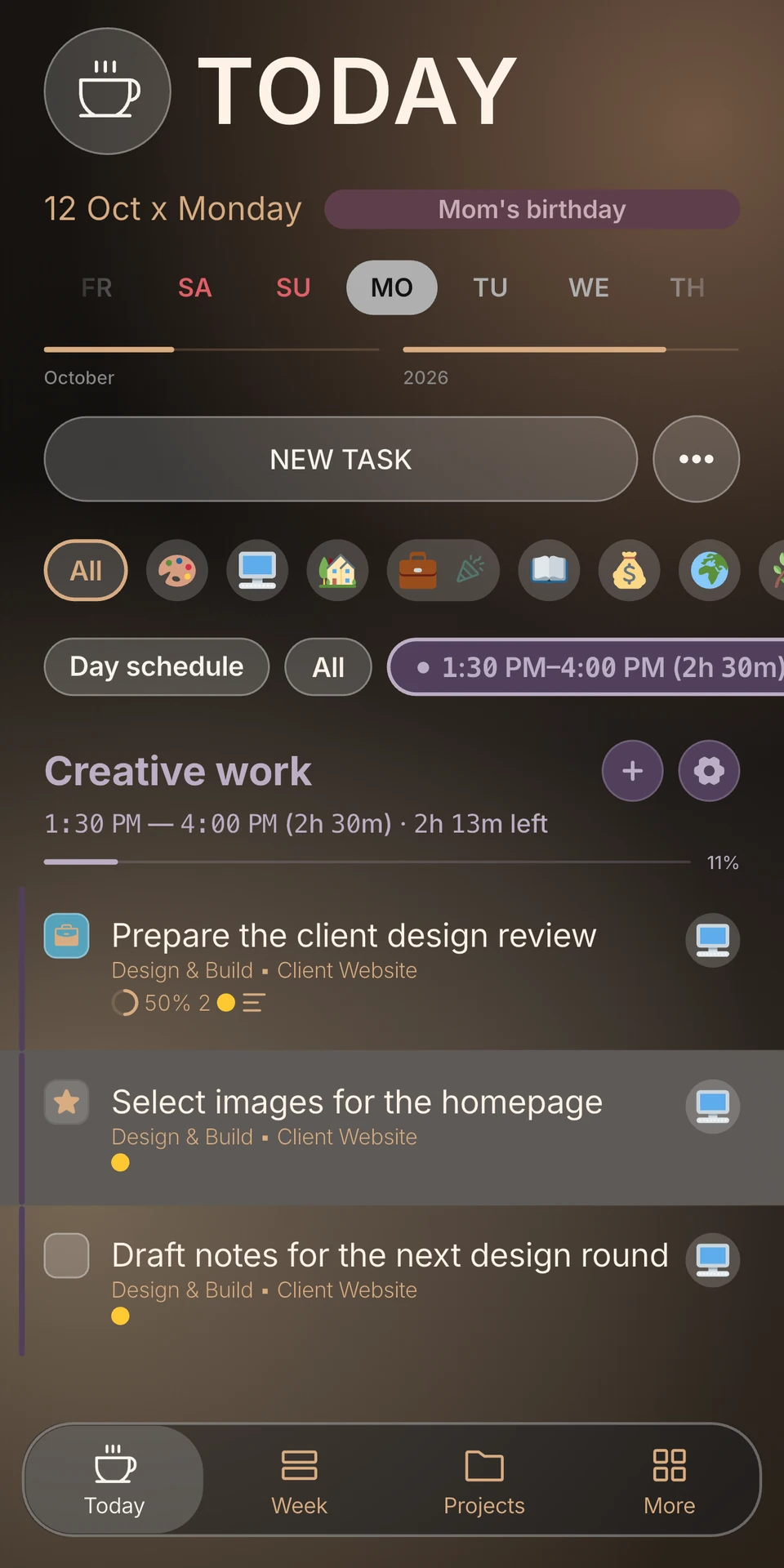 Project Today — Sand theme
