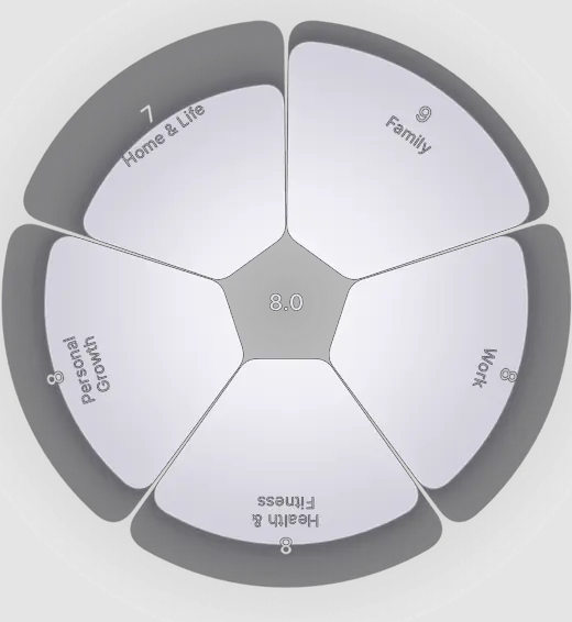Wheel of Life coaching exercise in Project